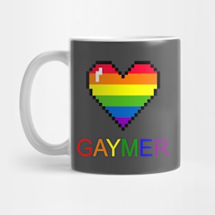 Gaymer Pixel Heart Mug